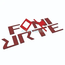 FOR NISSAN FRONTIER 2022- 24 RED CARBON 3D RAISED DOMED FRONT GRILLE LETTERS