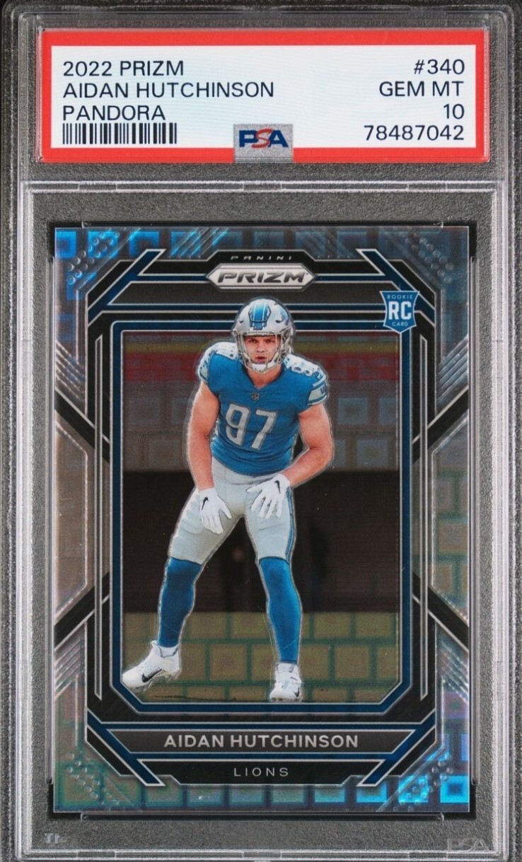 2022 Prizm #340 Aidan Hutchinson (RC) -Pandora /400 - PSA 10 -Lions