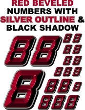3-d Racing Number 8s Red Bevel Rc Decal Sticker Sheet 18-110-112 Xmaxxmcd 3-d Racing Number 8s Red Bevel Rc Decal Sticker Sheet 18-110-112 Xmaxxmcd