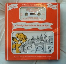 NIP New Cheeky Bear Goes To London Daphne Hoffen Cassette Tape  Book 1983 RARE