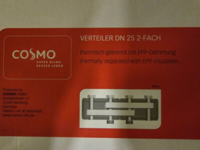 COSMO C2V2 2.0 Verteiler DN 25 2-fach thermisch getrennt mit EPP-Dämmung