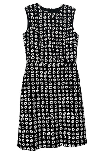 tricotCOMME DES GARCONS Polka Dot Sleeveless Dress Size M Black