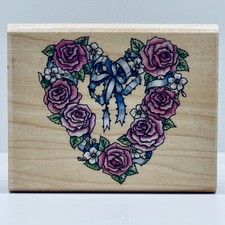 Rubber Stampede Romantic Wreath A809E Mounted Stamp