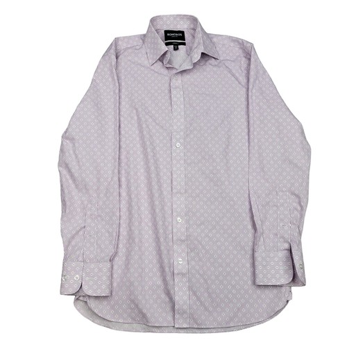 Chemise Homme Bonobos Coupe Standard - Bleu à Imprimé Poisson - Manches Longues - Taille M
