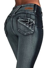 Colombian Design Push Up Mid Waist, Butt Lift, Skinny Jeans
