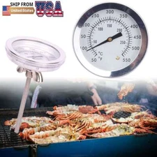 Steel Temperature Gauge Thermometer For Barbecue BBQ Grill Smoker Pit Thermostat