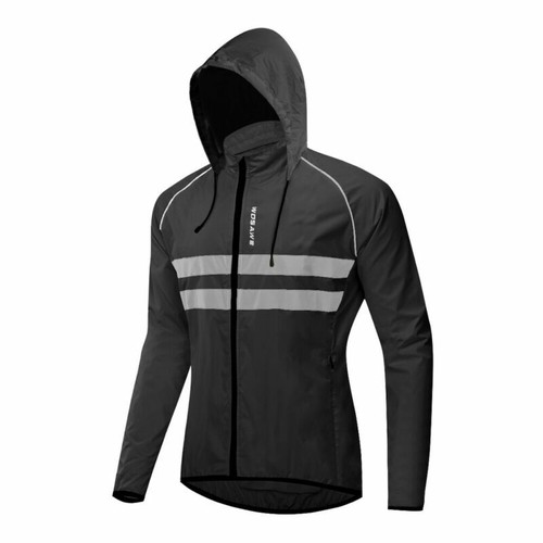 Giacca ciclismo MTB Mountain Bike Giacca a vento Pullover Cappotto  reflective cappuccio | eBay