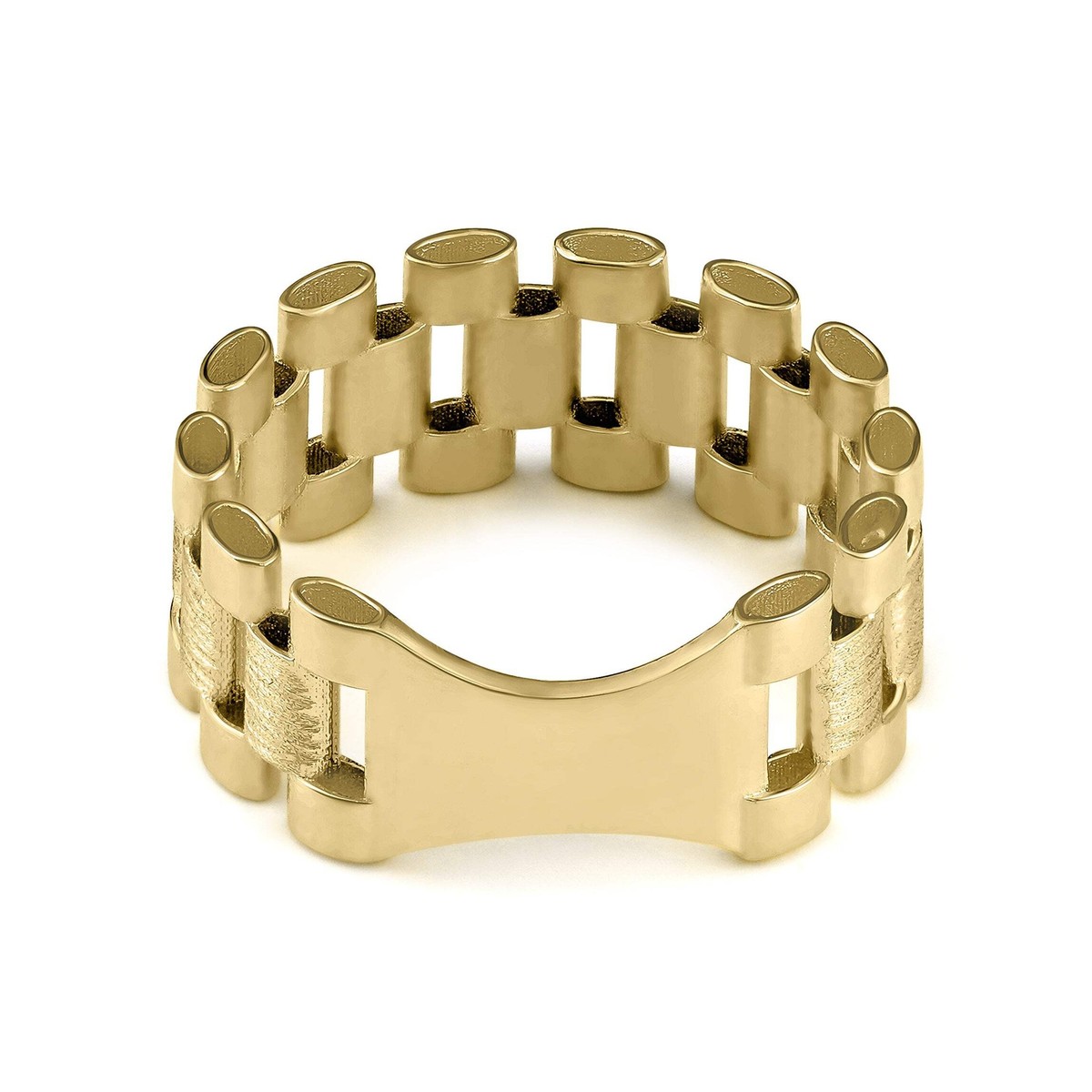 10k Gold Satin Rolex Band Ring | eBay