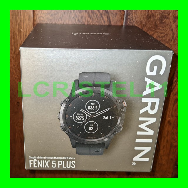 Garmin Fenix 5 Plus 47mm Carbon Gray DLC Titanium Case with Black Band  (010-01988-20) for sale online | eBay