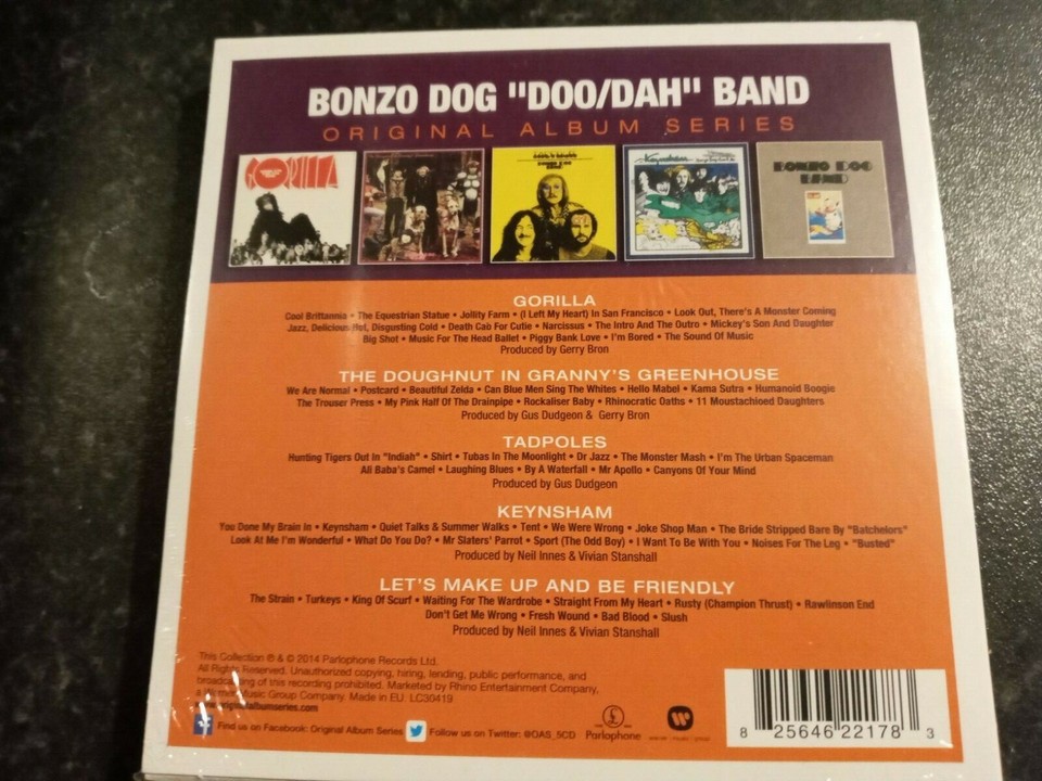 BONZO DOG "DOO/DAH" BAND ORIGINAL ALBUM SERIES 5 CD SET NEW AND SEALED 2014 825646221783 eBay