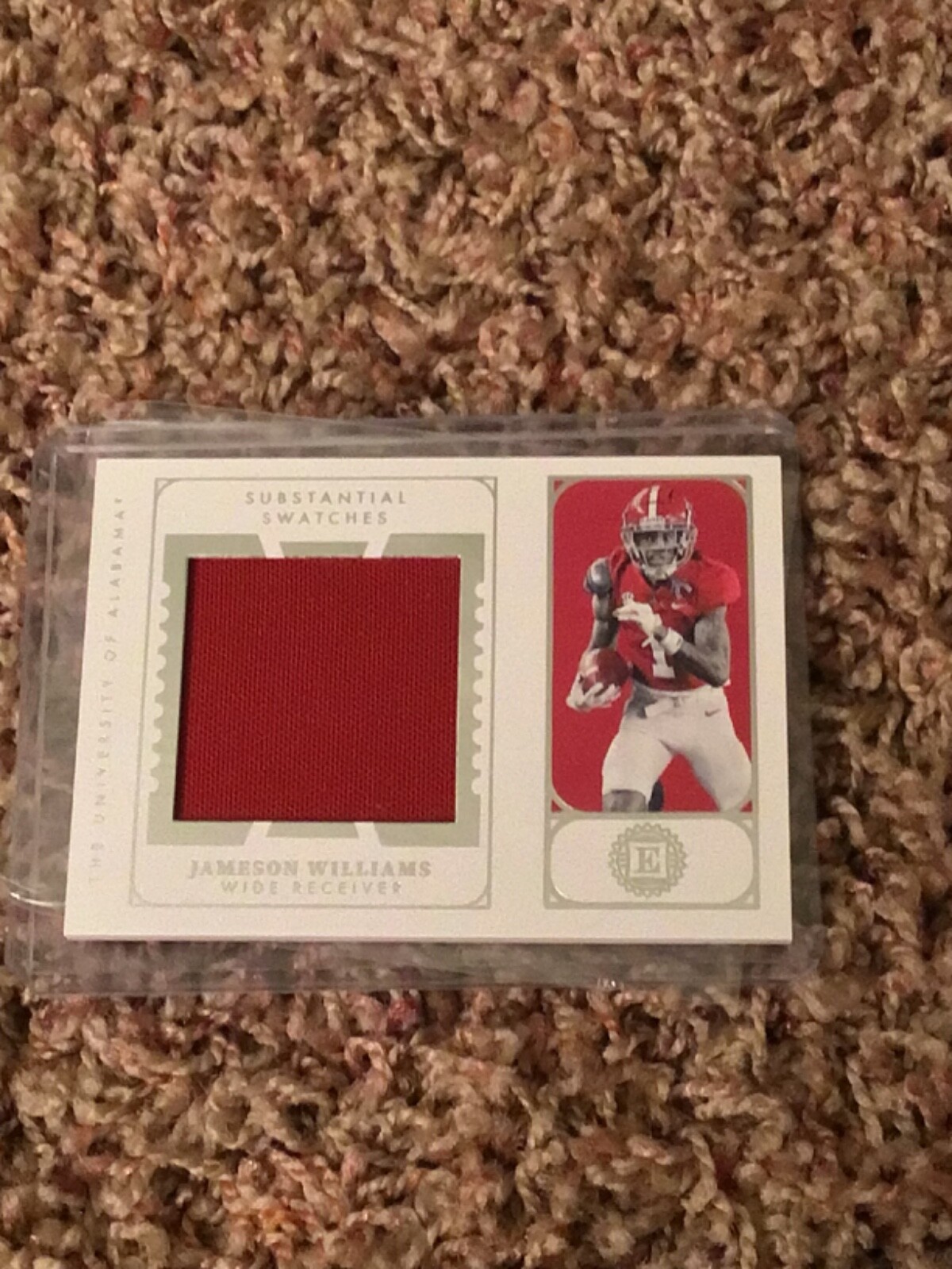 2022 Panini Chronicles Jameson Williams Alabama Game Used Jersey Card view 3