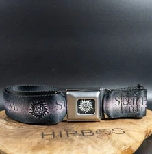 Buckle Down Fabric Webbing Belt Supernatural Logo Seatbelt Belt Regular 24"-38"