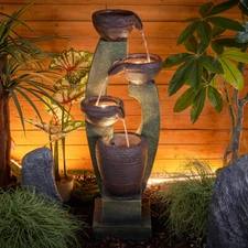 40in H Elegant Floor-standing Indoor Fountains for Classical Living Room