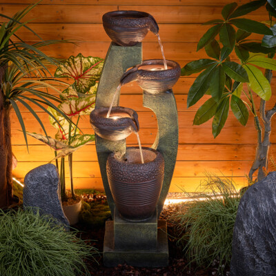 40in H Elegant Floor-standing Indoor Fountains for Classical Living Room