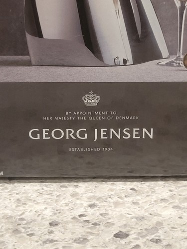 Georg Jensen Indulgence Stainless Steel Polished Champagne / Wine Cooler NEW - Picture 3 of 9