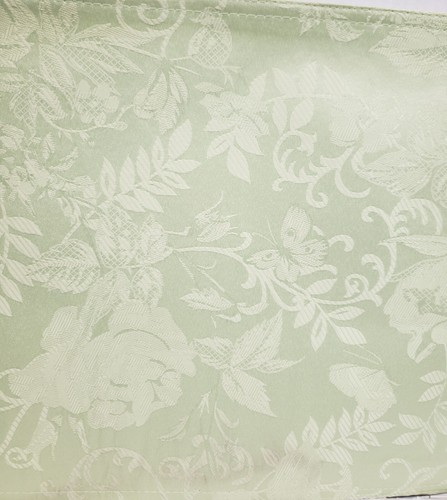 Set of 2 Same Fabric Reversible Placemats(13"x18") DAMASK FLOWERS ON LIGHT GREEN - Picture 4 of 7