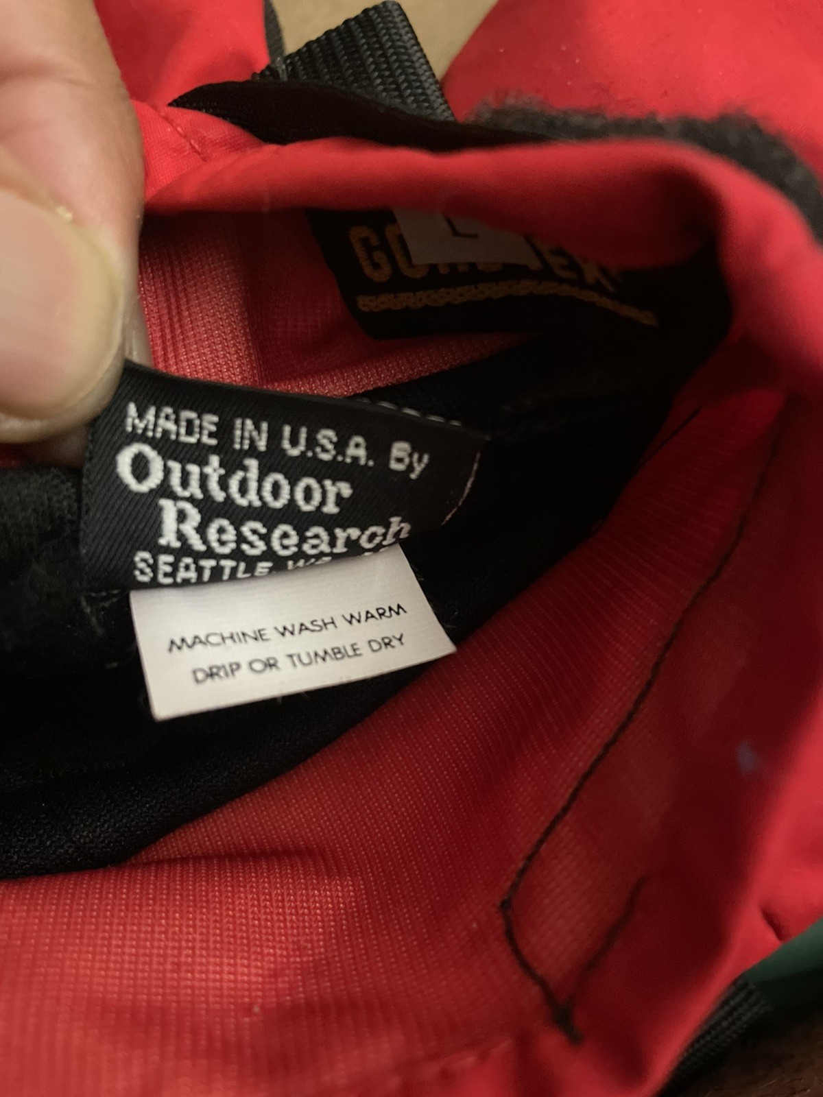 Outdoor Research OR Basic Red Mitt Shell Gore-Tex… - image 2