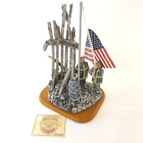 Vanmark "Image Of Hope" Red Hats Of Courage 9/11/2001 Firefighter Flag