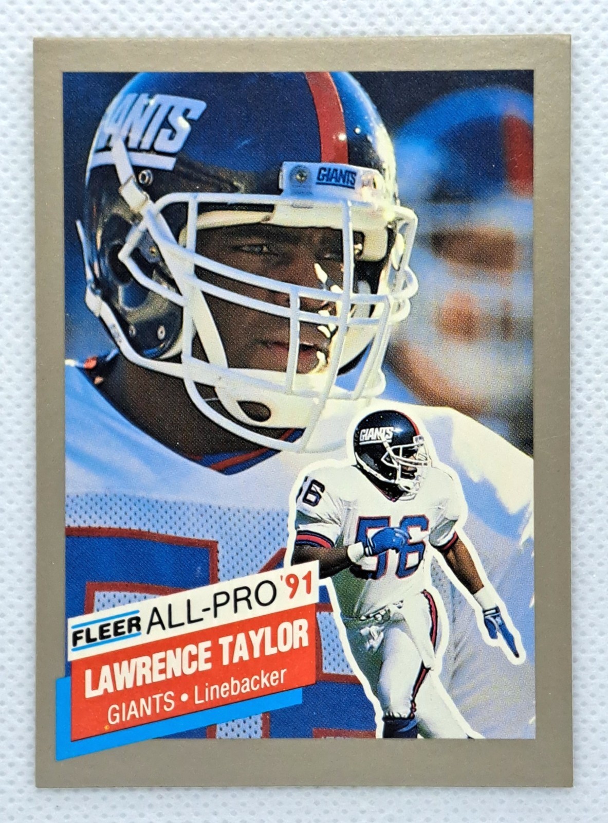 Lawrence Taylor #15 Football Cards 1991 Fleer All Pro trading card — raw and PSA graded price guide