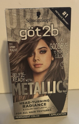 1-Schwarzkopf got2b Metallics Permanent Hair Color M83 Urban Mauve NEW