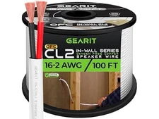 GearIT 16/2 Speaker Wire (100 Feet) White 