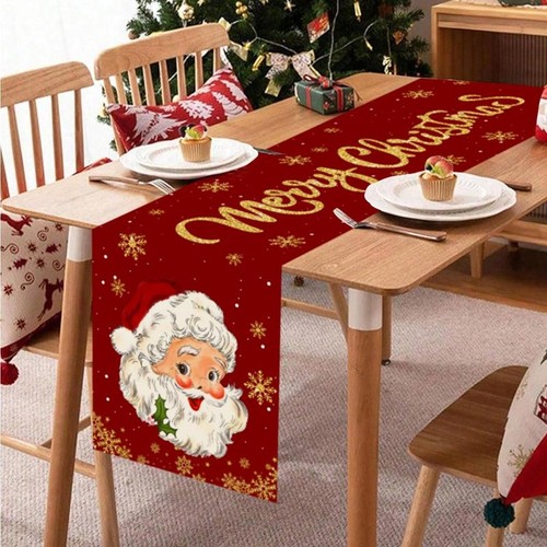 Weihnachtsmann Weihnachten Tischläufer Xmas Tischdeko Flagge Neujahr Geschenk - Bild 2 von 33