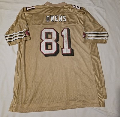 VTG Terrell Owens San Francisco 49ers Reebok Jersey Gold NFL