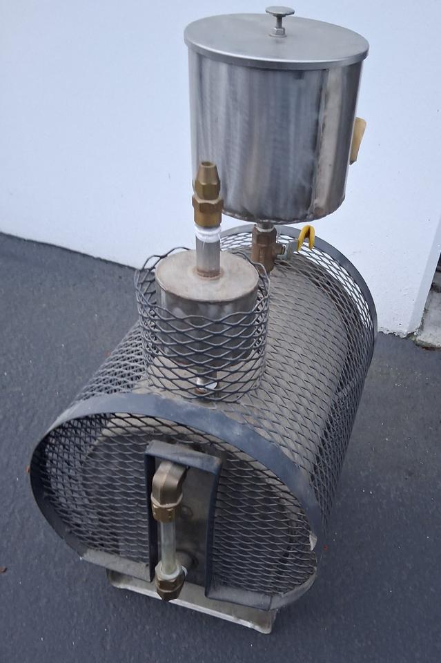 New 13L (3.4gal) stainless steel caged tank with filter inlet, glass ...