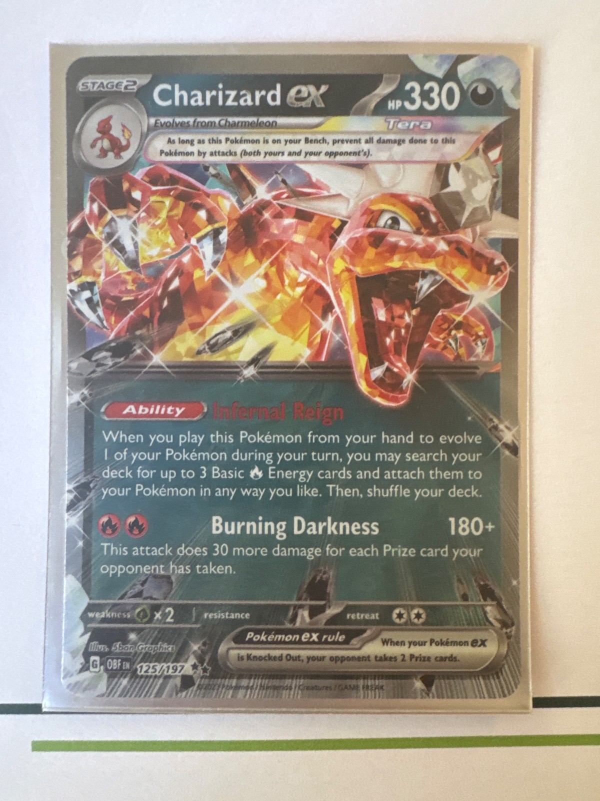 Pokémon TCG Charizard ex Prize Pack Series Cards 125/197 Holo Double Rare