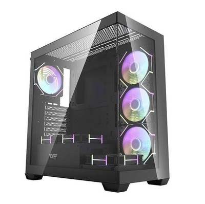 Gaming PC Gehäuse mit 7 aRGB Lüftern Panorama Case Darkflash Tech DS900 - NEU