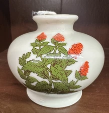 Vintage Takahashi Botanical Floral Oil Lamp