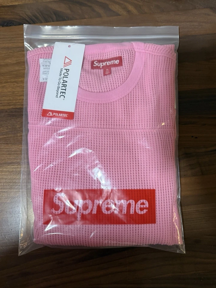 Supreme POLARTEC ® сетки L/S футбол верхний розовый SS25 мужской размер XL вышитый логотип - Изображение 3 из 4