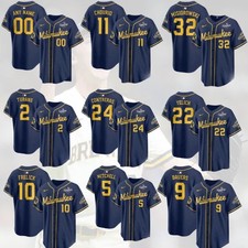 HOT Custom Player Brewers 2026 World Series National League Champions Stitched