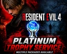 Resident Evil 4 Remake Platinum Trophy Service | 100% Completion & DLC | PS4 PS5