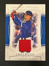Cavan Biggio 2020 National Treasures Relic Jersey Patch /99 Blue Jays