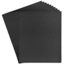 AOZHONG 80 Grit Sand Paper, 9 x 11 Inch, 10 Pcs Wet Dry Sandpaper Sheets, Sil...