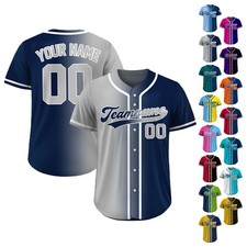 Custom Gradient Baseball Jersey, Personalized Team Name Number Shirt