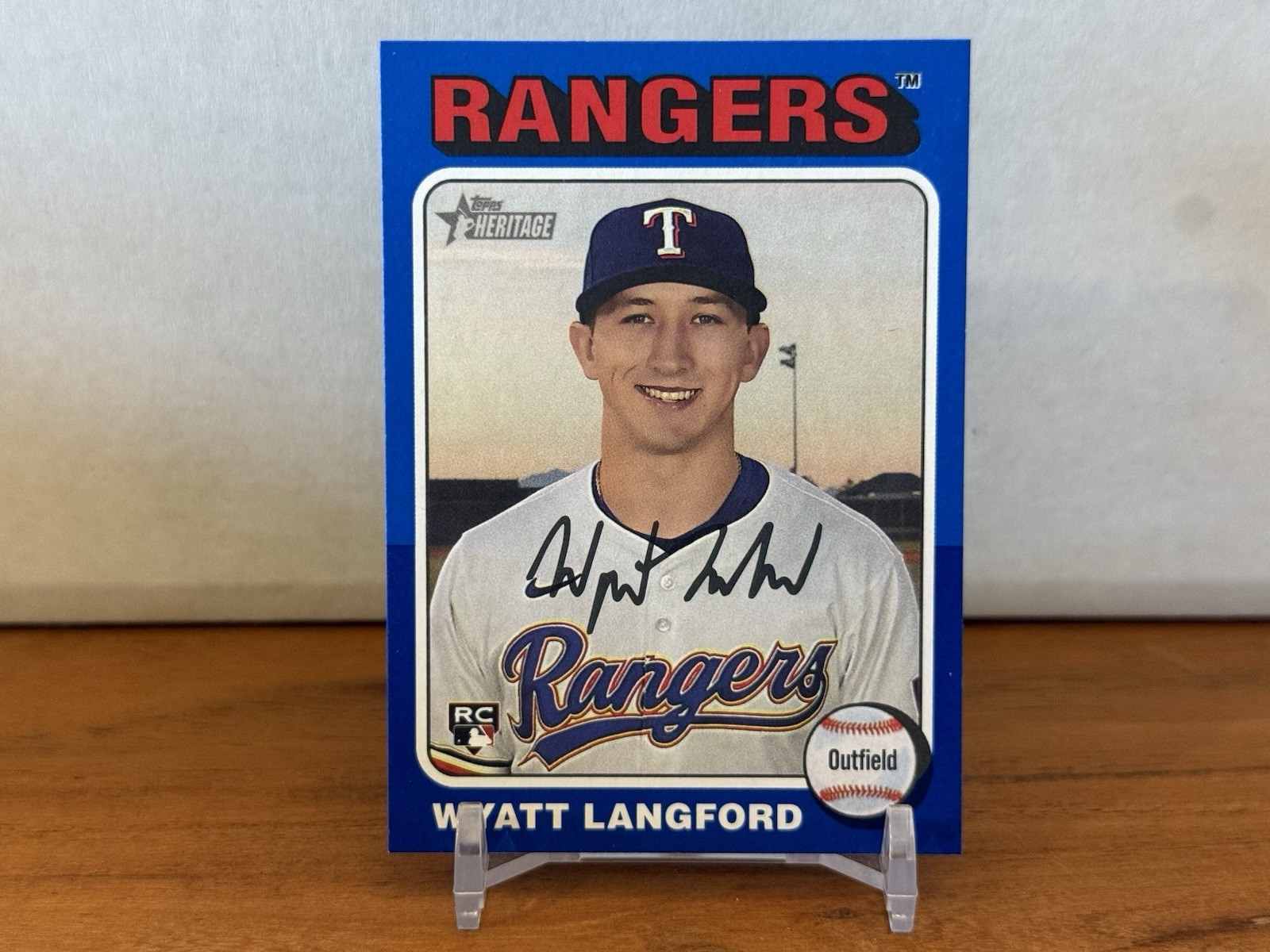 2024 Topps Heritage High Number - Wyatt Langford #581 Dark Blue Border (RC)