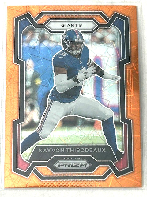 2023 Prizm Football Parallels - Silver Orange Disco Laser Green Pulsar Wave