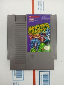 Monster Party Nintendo NES Game Cartridge 1989 Bandai Japan Rare