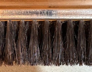 Vntge Milwaukee Dustless Brush-Silver Tone Clothes Brush-PAT. AUG 3, 1909 No. 7