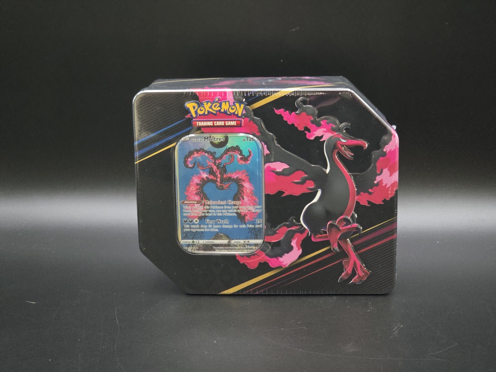 Pokemon TCG Galarian Moltres Crown Zenith Sealed Tin New