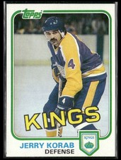 1980-81 Los Angeles Kings Card Night Jerry Korab Los Angeles Kings #6