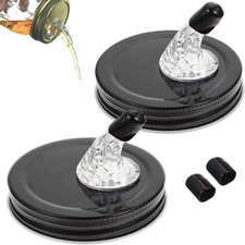 Mason Jar Pour Spouts,Free Flow Pouring Dispenser for Moonshine Whisky Pouring L