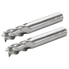 2Pcs 4 Flutes Straight Shank End Mill Cutter CNC Bits 3/8" x 3/8"