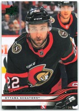 2025-26 Upper Deck Series 1 Holiday SP Green Foil #123 Michael Amadio Ottawa