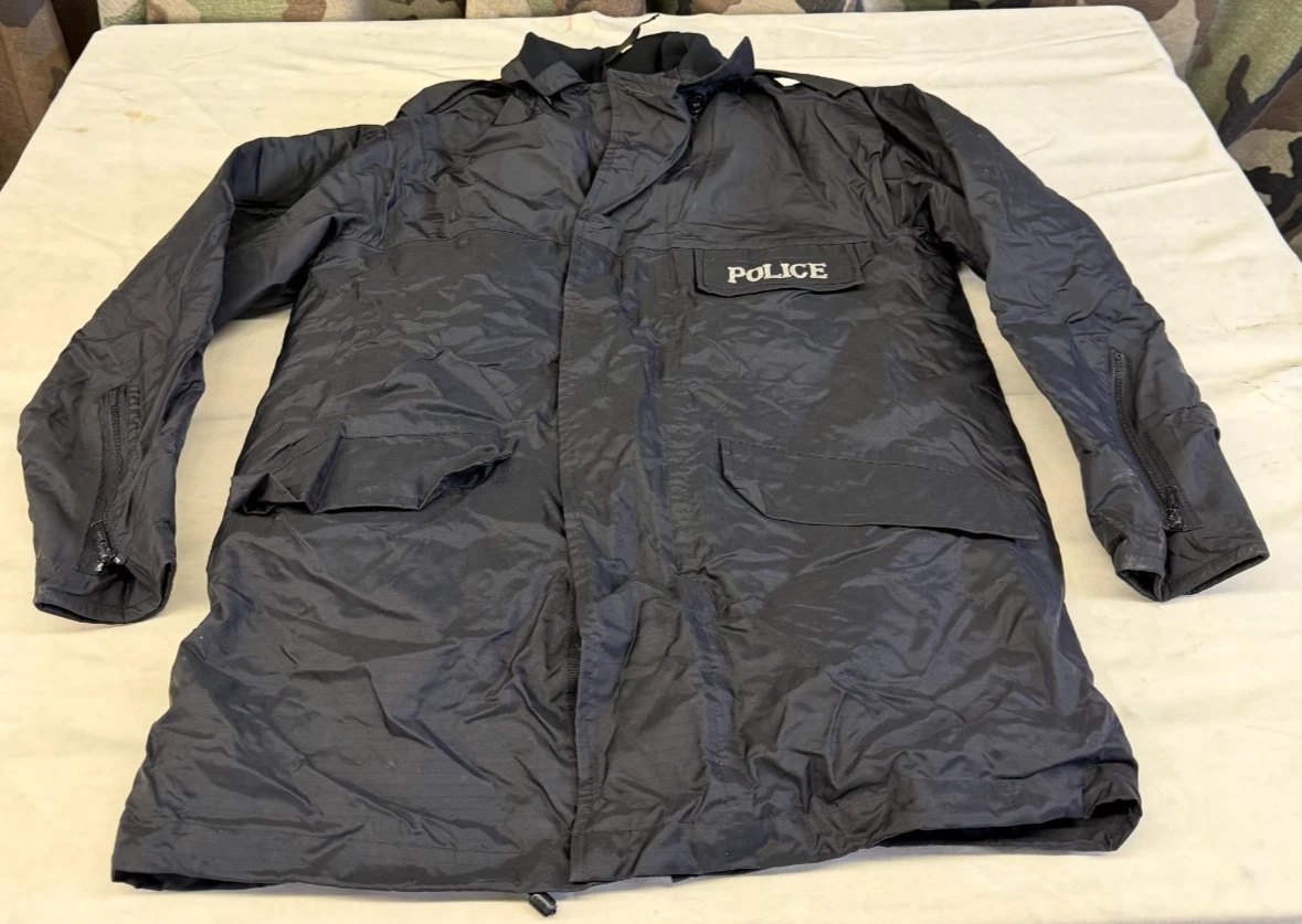 Waterproof Rain Jacket Weather Protection Coat Black, Size L