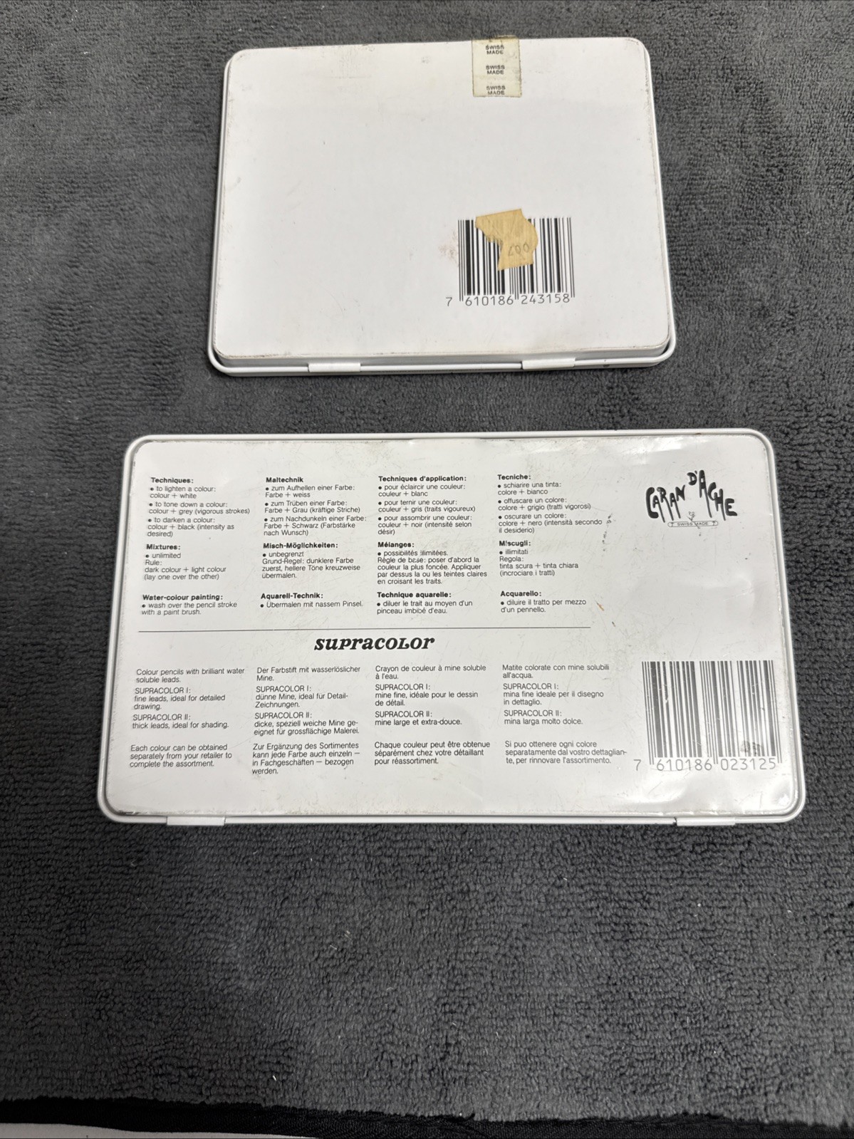 Caran d’Ache Neocolor 2 water-soluble crayons 15 & Supracolor 1 Pencils Lot