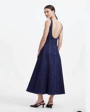 Madewell x Alexa Chung Denim Tank Midi Dress in Pellson Wash NWT - Size 2