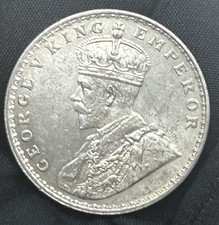 India Britannica 1921 Una Rupia Re Giorgio V Rara Moneta Argento